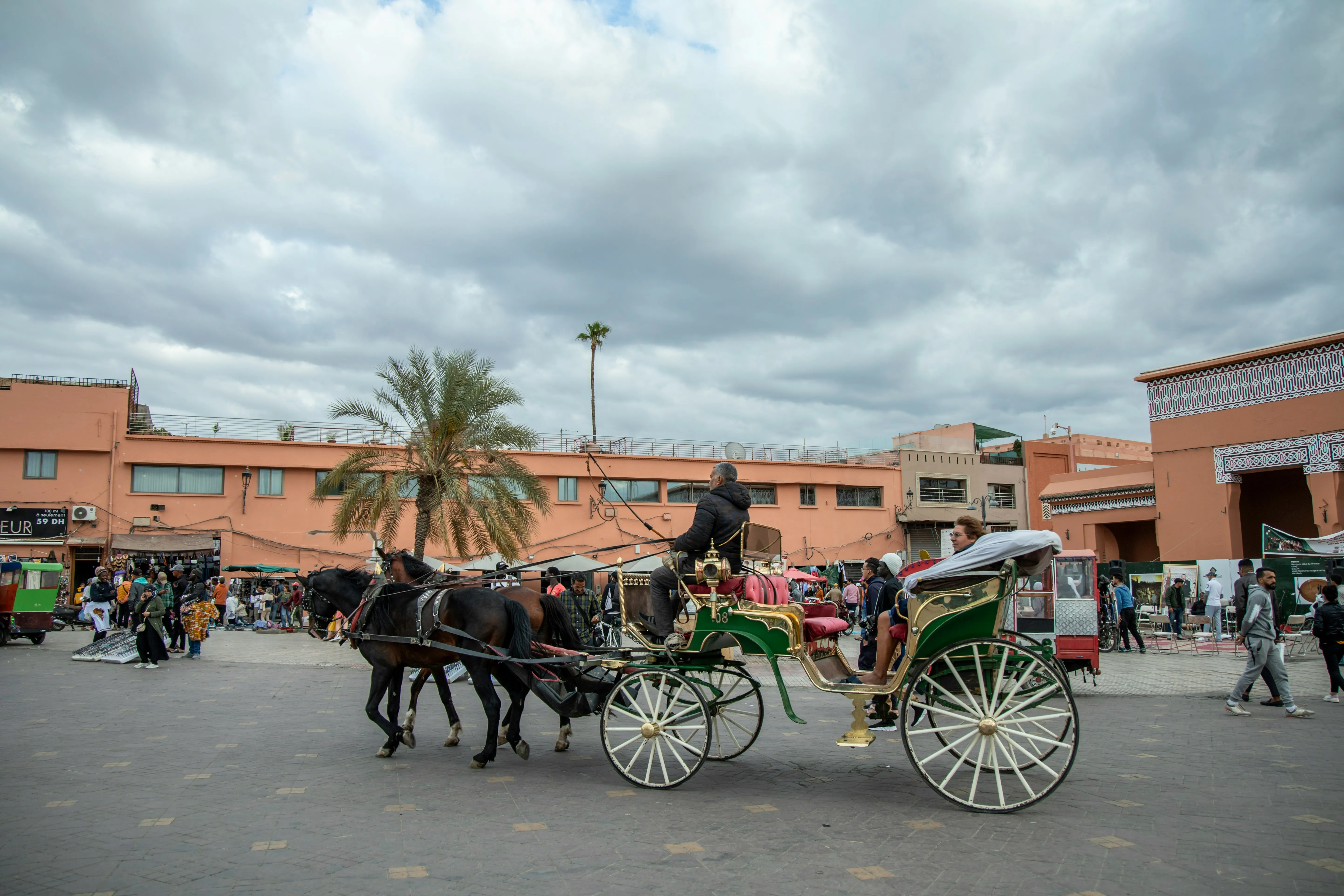 Warm Marrakech medina street for a short Morocco trip