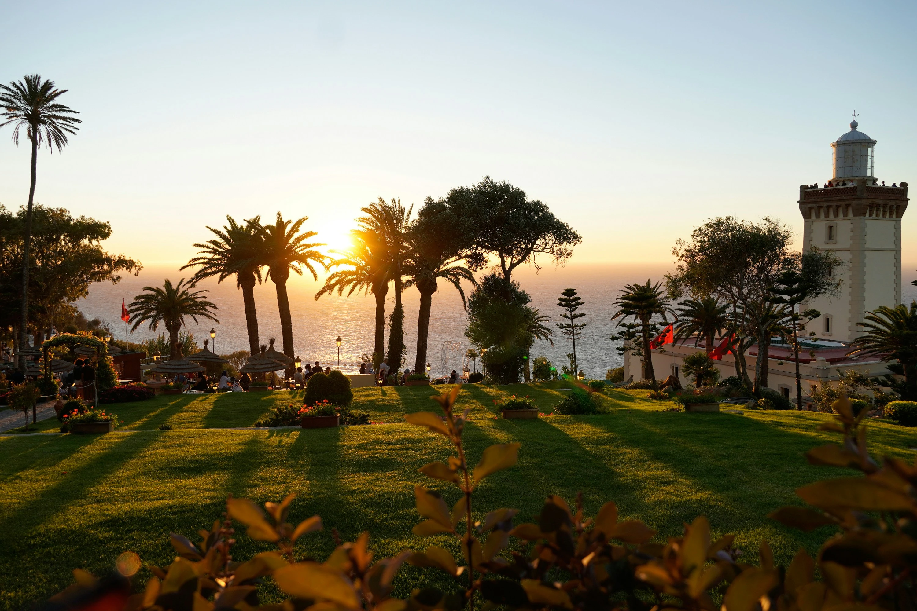 Tangier coastline and medina overlooking the sea in northern Morocco